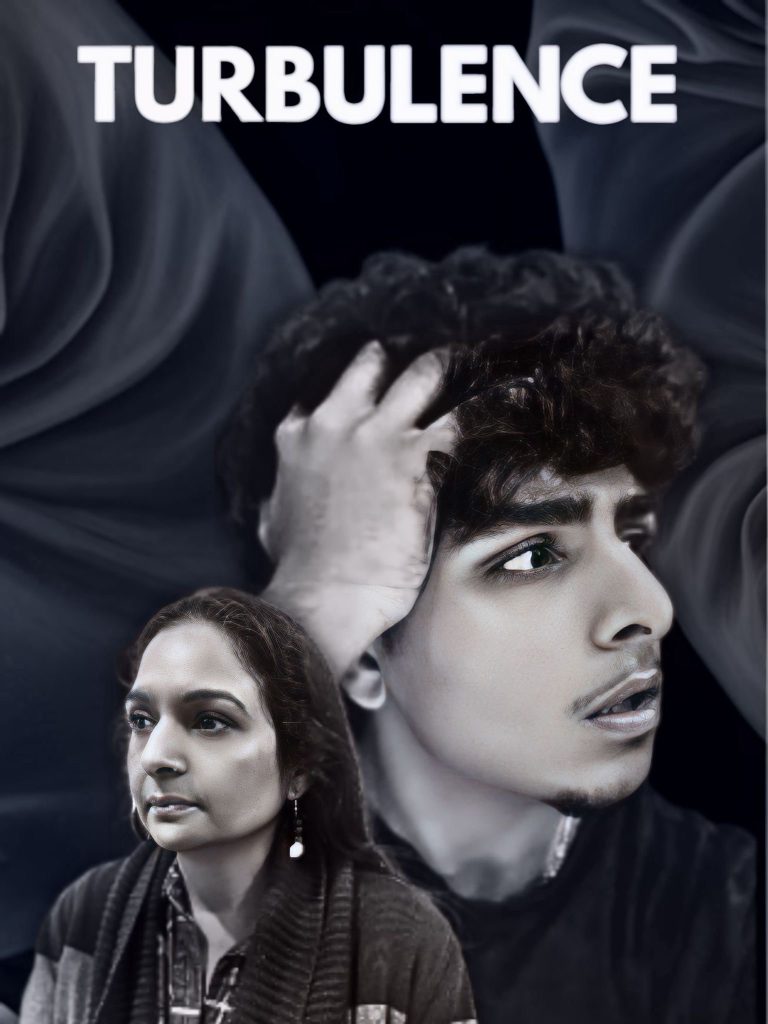 Theatrical Poster with two people looking away from each other